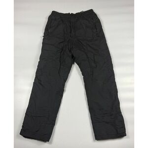 Skigear Ski Pants Mens Large Black Insulated Warm Zip Pockets Drawstring Waist